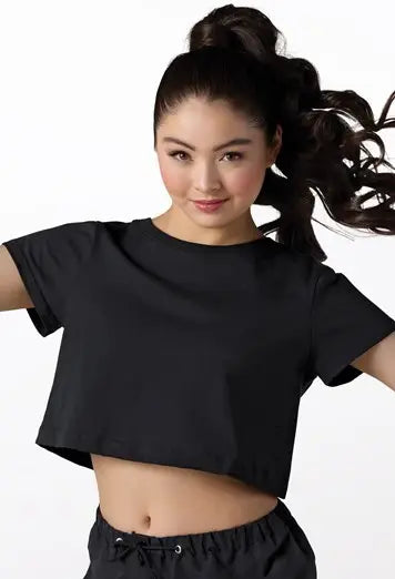 Cotton Boxy Crop Tee-Child-17983
