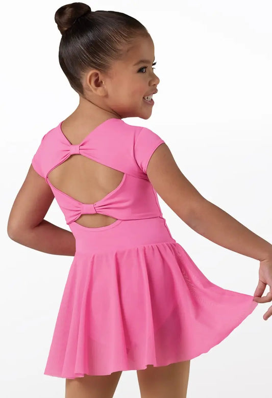 Kids Cap Sleeve Bow Back Dress 18067