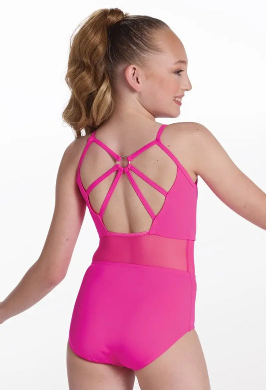 Mesh Waist O-Ring Back Leotard 18351