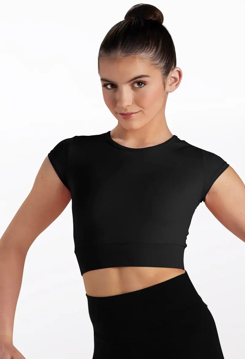 Cap Sleeve Crop Tee 19379