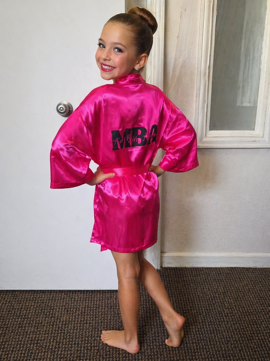 MBA Satin Robe Pink- Youth