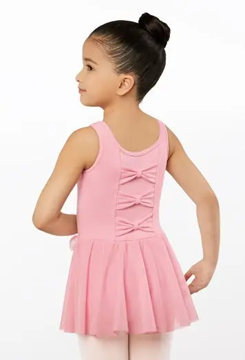 Kids Cotton Triple Bow Dress D12104